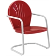 Afuera Living 3 Piece Metal Patio Conversation Set in Bright Red