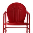 Afuera Living 3 Piece Metal Outdoor Rocking Chair Set in Bright Red