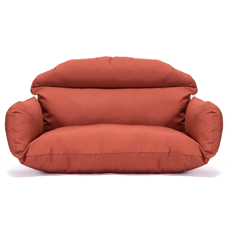 Afuera Living 2 person Double Egg Swing Chair Cushion in Dark Orange