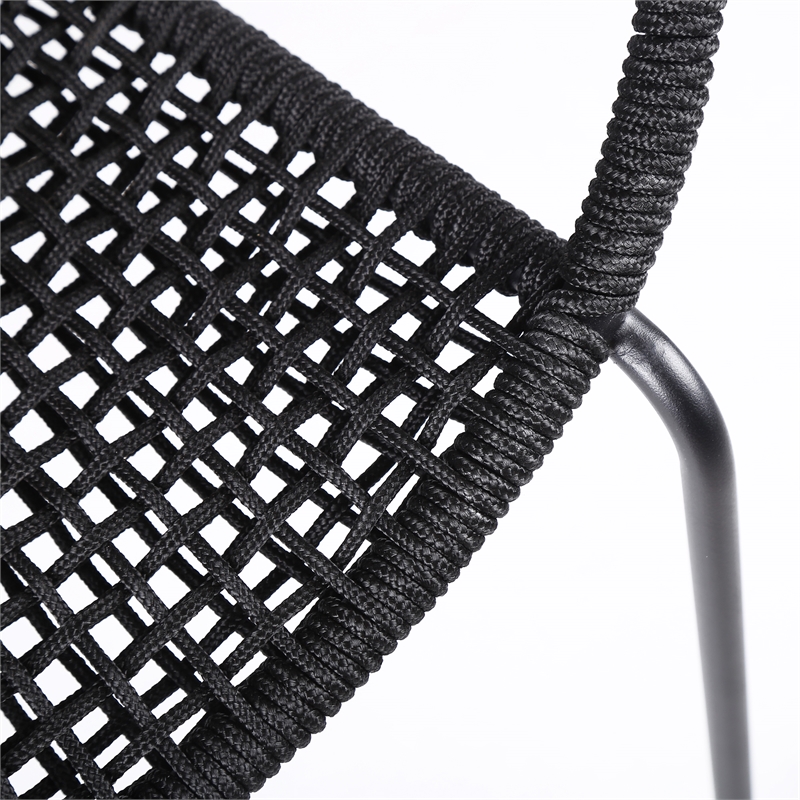 Afuera Living Fabric In-Outdoor Dining Chair in Black (Set of 2)