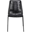 Afuera Living Metal Black Dining Chair Stackable Intricately Woven Rope Design 22