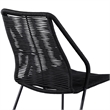Afuera Living Metal Black Dining Chair Stackable Intricately Woven Rope Design 22