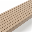 Afuera Living Modern Outdoor Bench Wood Textured Metal Frame Natural