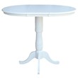 Afuera Living Contemporary Solid Wood Extendable Bar Table in White