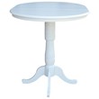 Afuera Living Contemporary Solid Wood Extendable Bar Table in White