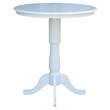 Afuera Living Contemporary Solid Wood Extendable Bar Table in White
