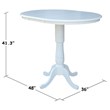 Afuera Living Contemporary Solid Wood Extendable Bar Table in White