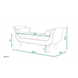 Afuera Living Tufted Flared Arm Entryway Bench Cream Polyester