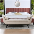 Afuera Living Tufted Flared Arm Entryway Bench Cream Polyester