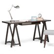 Afuera Living Contemporary Computer Desk in Dark Chestnut Brown