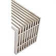 Afuera Living Medium Modern Style Stainless Steel Bench in Silver
