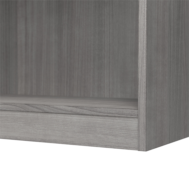 Afuera Living Engineered Wood Universal Small 2 Shelf Bookcase in Platinum Gray