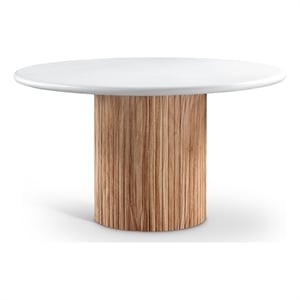 Afuera Living Contemporary 53&quot White Concrete Indoor/Outdoor Dining Table