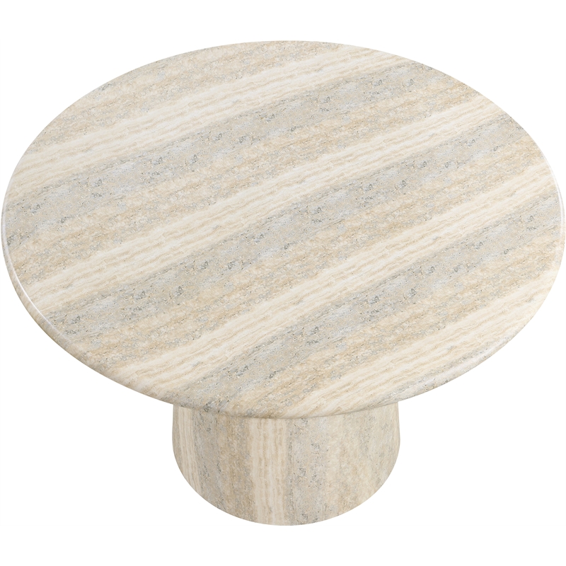 Afuera Living Concrete Travertine Dining Table Square 48.5