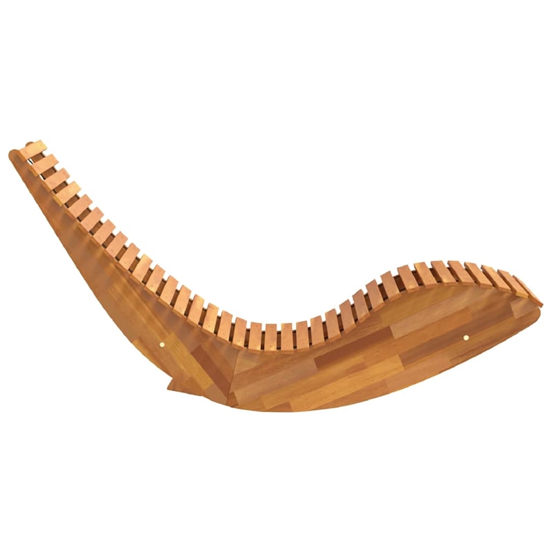 Afuera Living 2-Piece Solid Acacia Wood Sun Lounger in Brown
