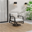 Afuera Living Gray Metal Outdoor Swivel Rocking Sofa Seats in Gray