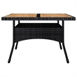 Afuera Living Contemporary Synthetic Poly Rattan Dining Set in Black & in Brown