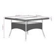 Afuera Living Contemporary Synthetic Poly Rattan Garden Dining Set in Black