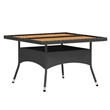 Afuera Living Contemporary Synthetic Poly Rattan Garden Dining Set in Black