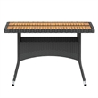 Afuera Living Contemporary Synthetic Poly Rattan Garden Dining Set in Black