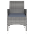 Afuera Living Poly Rattan Medium Durable Garden Dining Set in Gray