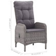 Afuera Living Contemporary Poly Rattan Medium Garden Dining Set in Gray