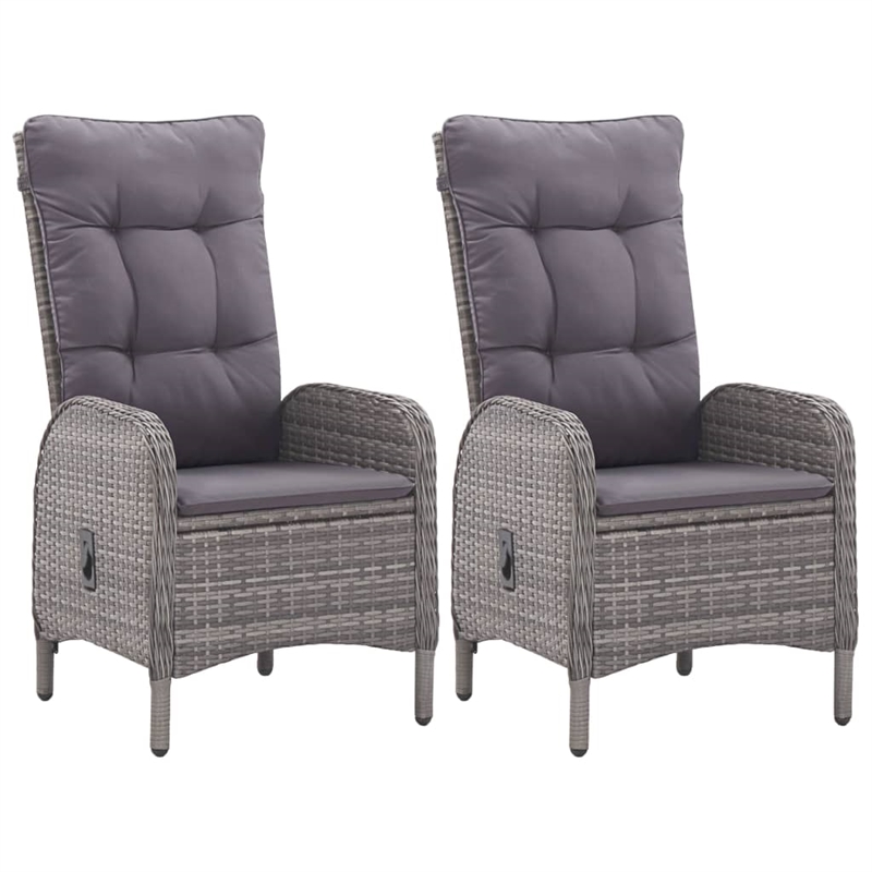 Afuera Living Contemporary Poly Rattan Medium Garden Dining Set in Gray