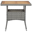Afuera Living Contemporary Poly Rattan Medium Garden Dining Set in Gray