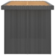 Afuera Living Contemporary Synthetic Poly Rattan Outdoor Dining Set in Black