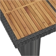 Afuera Living Contemporary Synthetic Poly Rattan Outdoor Dining Set in Black