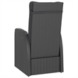 Afuera Living Contemporary Synthetic Poly Rattan Outdoor Dining Set in Black