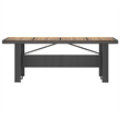 Afuera Living Contemporary Synthetic Poly Rattan Outdoor Dining Set in Black