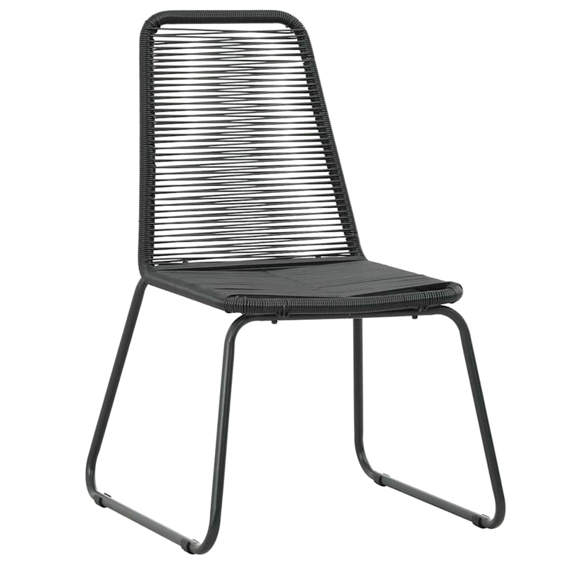 Afuera Living PVC Rattan/Powder-Coated Steel/Aluminum Dining Set in Black