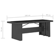 Afuera Living Contemporary Synthetic Poly Rattan Garden Dining Set in Black