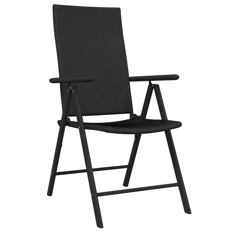 Afuera Living Contemporary Garden Dining Set in Powder-Coated Black