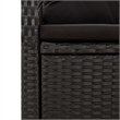 Afuera Living Poly Rattan Seven-Piece Set Garden Dining Set in Black