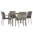 Afuera Living PE Rattan Standard Modular Garden Dining Set in Gray
