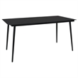 Afuera Living Poly Rattan/Powder-Coated Steel/Glass Dining Set in Oak/Black