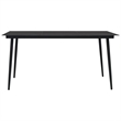 Afuera Living Poly Rattan/Powder-Coated Steel/Glass Dining Set in Oak/Black