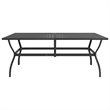 Afuera Living Powder-Coated Steel Large Dining Set in Anthracite/Gray