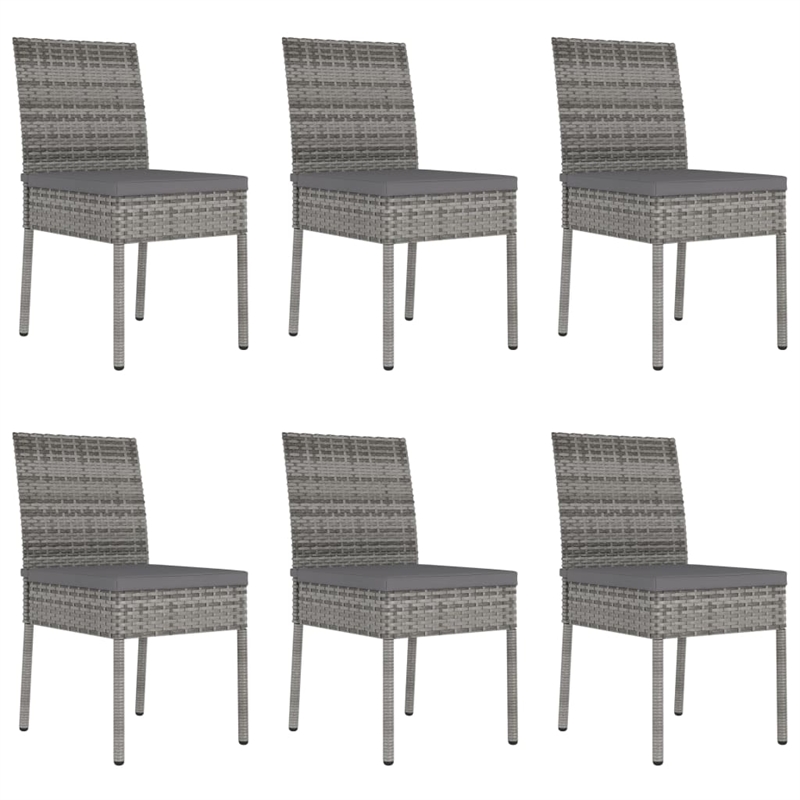 Afuera Living Poly Rattan/Powder-Coated Steel Dining Set in Gray and in Black