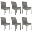 Afuera Living Poly Rattan/Powder-Coated Steel Dining Set in Gray and in Black
