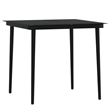 Afuera Living Poly Rattan/Powder-Coated Steel/Glass Garden Dining Set in Black