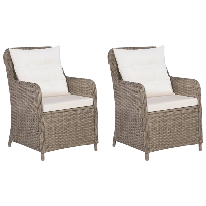 Afuera Living PE Rattan Medium Removable Covers Garden Dining Set in Brown