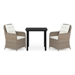 Afuera Living PE Rattan Medium Removable Covers Garden Dining Set in Brown