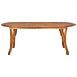 Afuera Living Solid Acacia Wood Tough Dining Set Rectangular Dining Set in Black