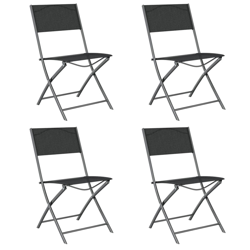 Afuera Living Powder-Coated Steel Standard Foldable Garden Dining Set in Gray
