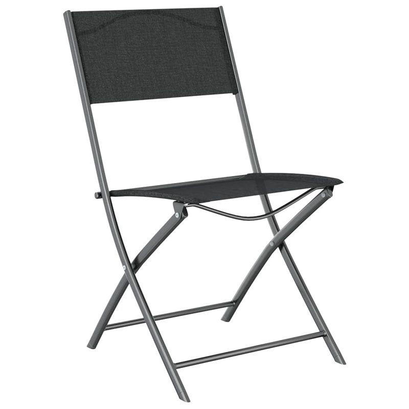 Afuera Living Powder-Coated Steel Standard Foldable Garden Dining Set in Gray