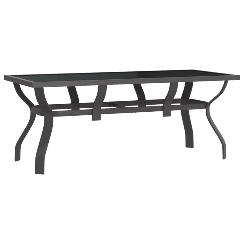 Afuera Living Powder-Coated Steel Standard Foldable Garden Dining Set in Gray