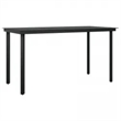 Afuera Living Contemporary Synthetic Poly Rattan Garden Dining Set in Black